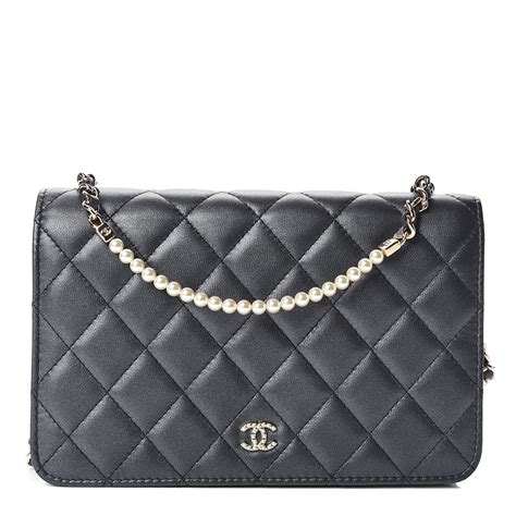 chanel 18c black iridescent wallet|CHANEL Iridescent Lambskin Quilted Pearl Wallet On Chain .